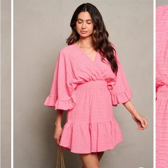 NWT Boutique Brand, Glam Poppy Surplice Front Dress - Picture 4 of 10